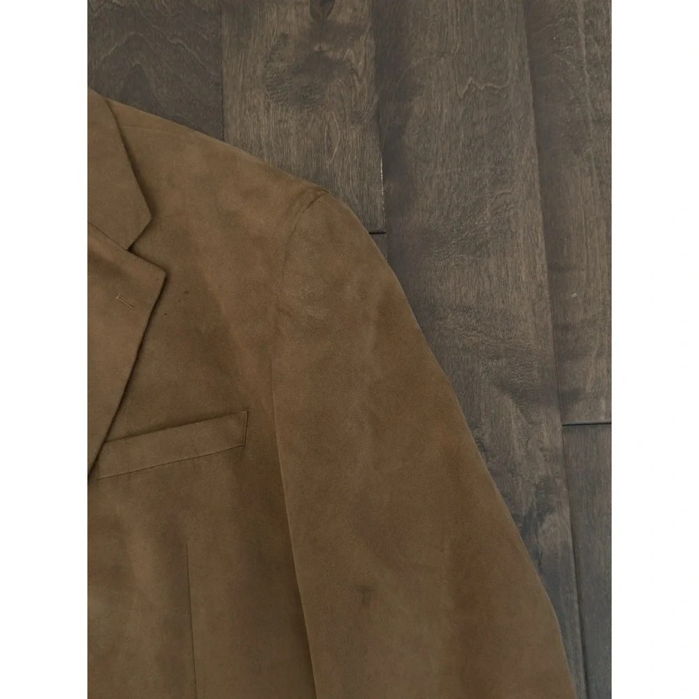 JG Hook Suede Men's 44L Blazer Camel Color Sports Jacket Coat Western‎ 2-Button